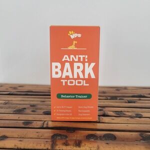 NPS Anti Bark Tool Ultrasonic Dog Behavior Trainer Rechargeable Orange Black